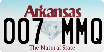 AR license plate 007MMQ