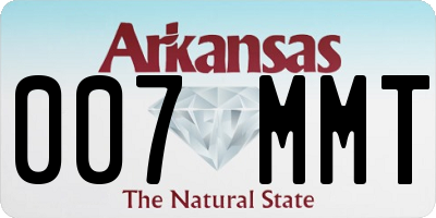 AR license plate 007MMT