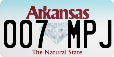 AR license plate 007MPJ