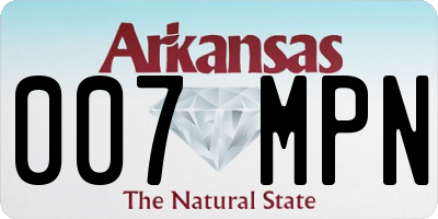 AR license plate 007MPN