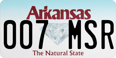 AR license plate 007MSR