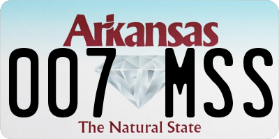 AR license plate 007MSS