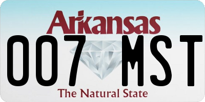 AR license plate 007MST