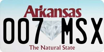AR license plate 007MSX