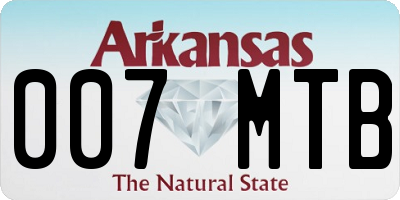 AR license plate 007MTB
