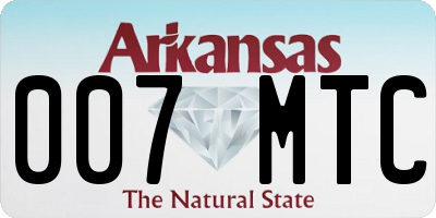AR license plate 007MTC