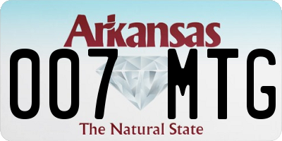 AR license plate 007MTG
