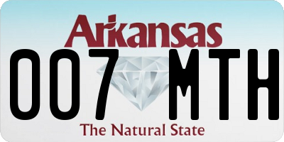 AR license plate 007MTH