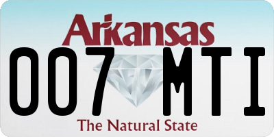 AR license plate 007MTI