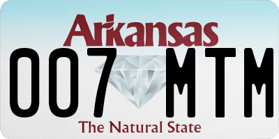 AR license plate 007MTM