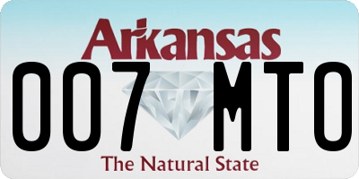 AR license plate 007MTO