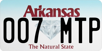 AR license plate 007MTP