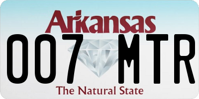 AR license plate 007MTR