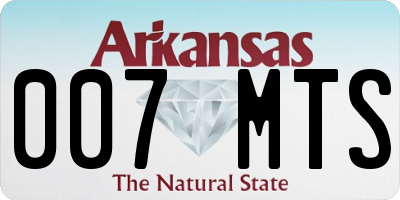 AR license plate 007MTS