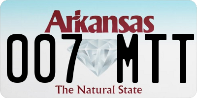 AR license plate 007MTT