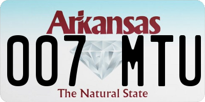AR license plate 007MTU