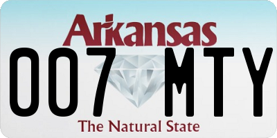 AR license plate 007MTY