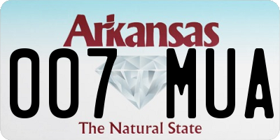 AR license plate 007MUA