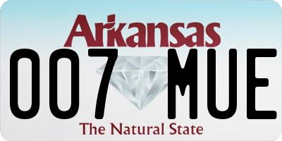 AR license plate 007MUE