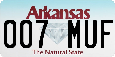 AR license plate 007MUF