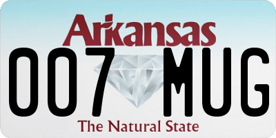 AR license plate 007MUG