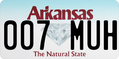 AR license plate 007MUH