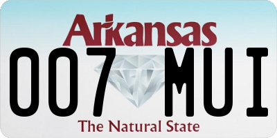 AR license plate 007MUI