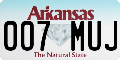 AR license plate 007MUJ
