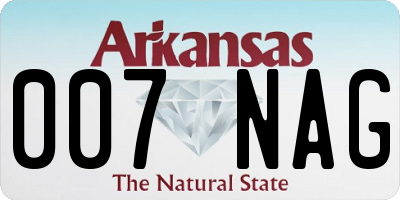 AR license plate 007NAG
