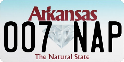 AR license plate 007NAP
