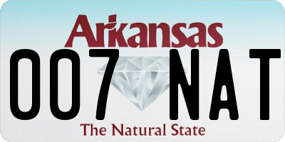 AR license plate 007NAT