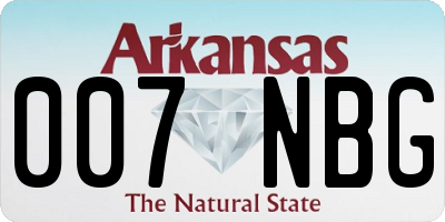 AR license plate 007NBG