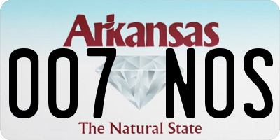 AR license plate 007NOS