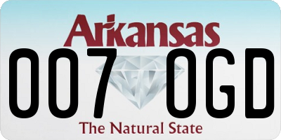 AR license plate 007OGD
