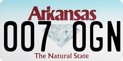 AR license plate 007OGN