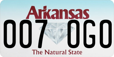 AR license plate 007OGO