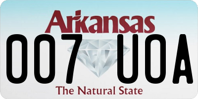 AR license plate 007UOA