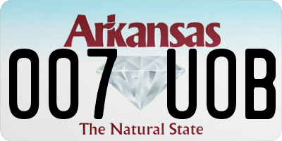 AR license plate 007UOB
