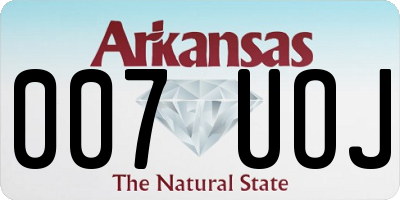 AR license plate 007UOJ