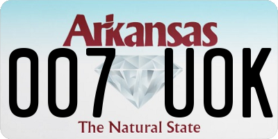 AR license plate 007UOK