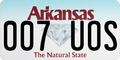 AR license plate 007UOS