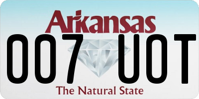 AR license plate 007UOT