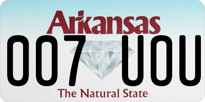 AR license plate 007UOU