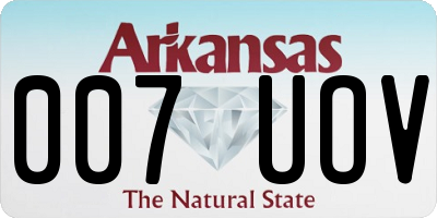 AR license plate 007UOV