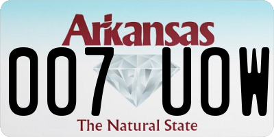 AR license plate 007UOW