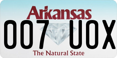 AR license plate 007UOX