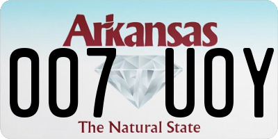 AR license plate 007UOY