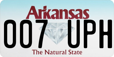 AR license plate 007UPH