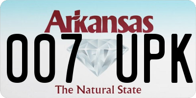AR license plate 007UPK