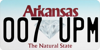 AR license plate 007UPM